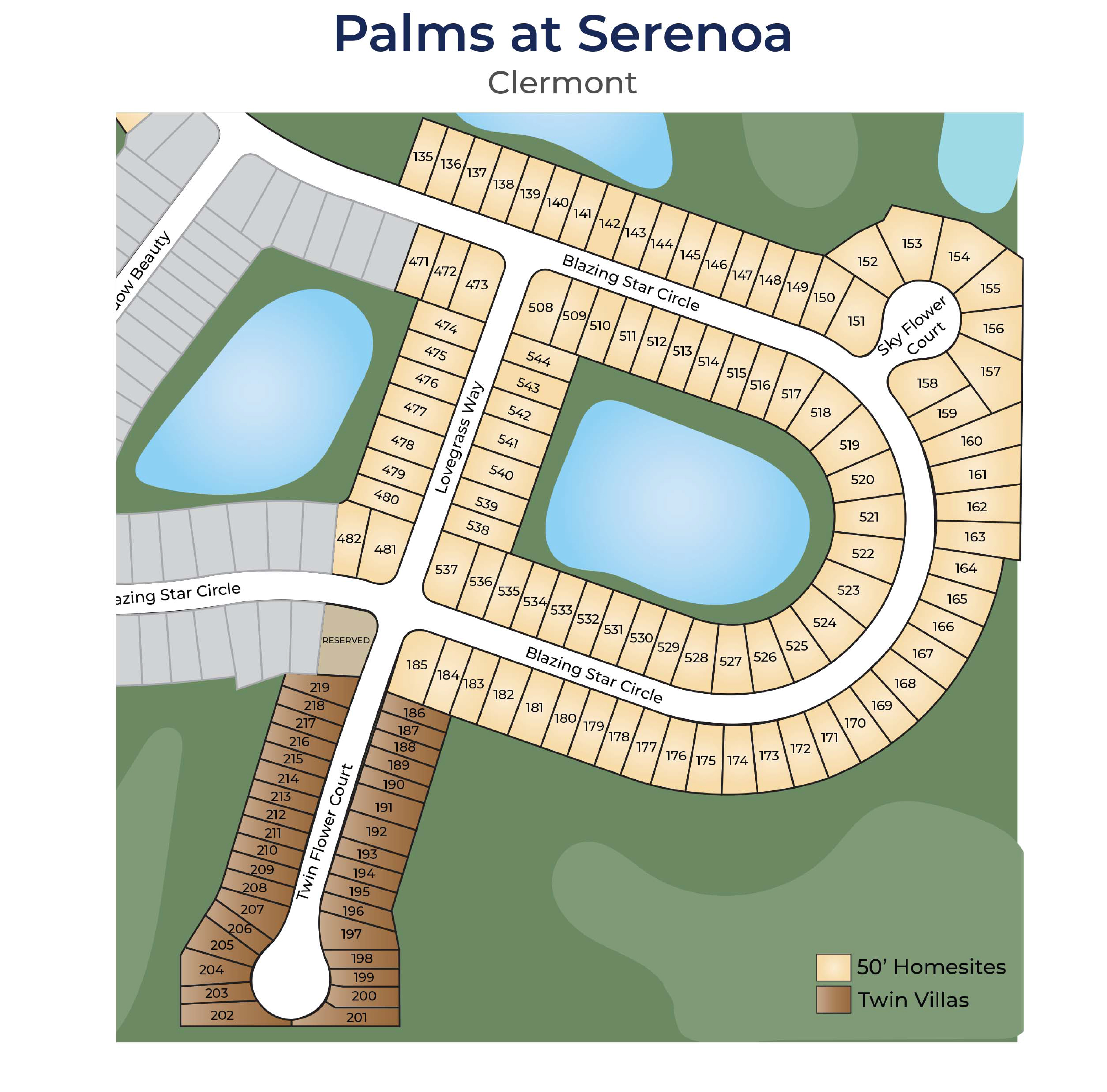 Palms at Serenoa site plan