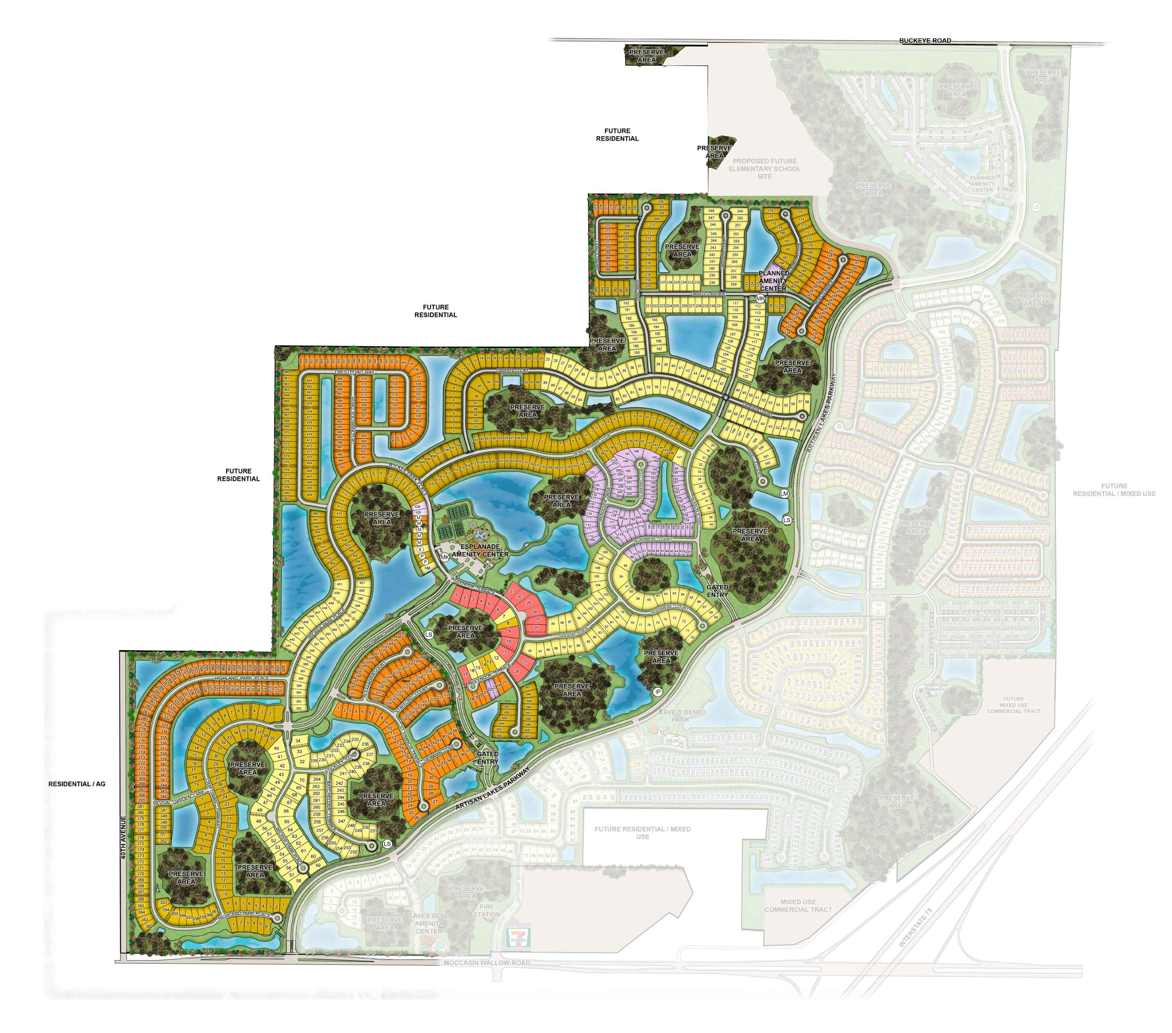 Esplanade at Artisan Lakes site plan
