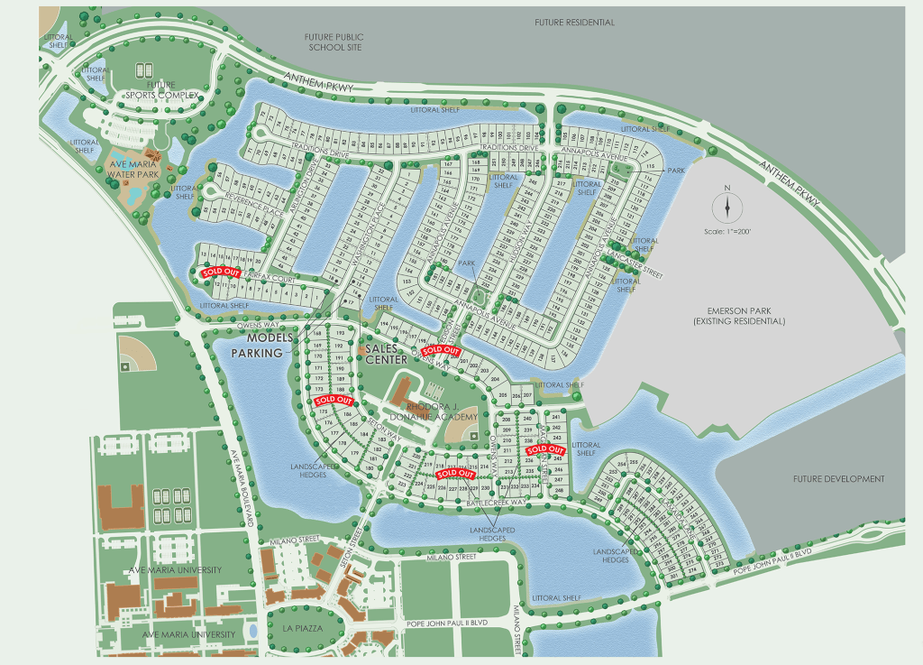 Avalon Park At Ave Maria Ave Maria Pulte Homes Properties NEO Ave Maria Avalon Park At Ave Maria Siteplan