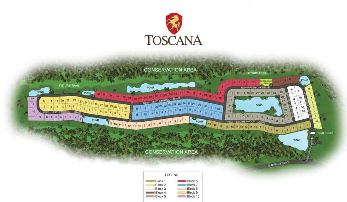 Toscana site plan