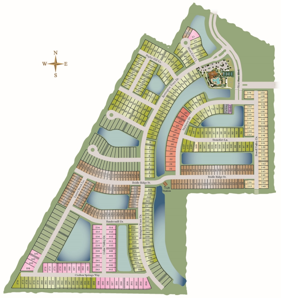 Cove at West Port - Tradition site plan