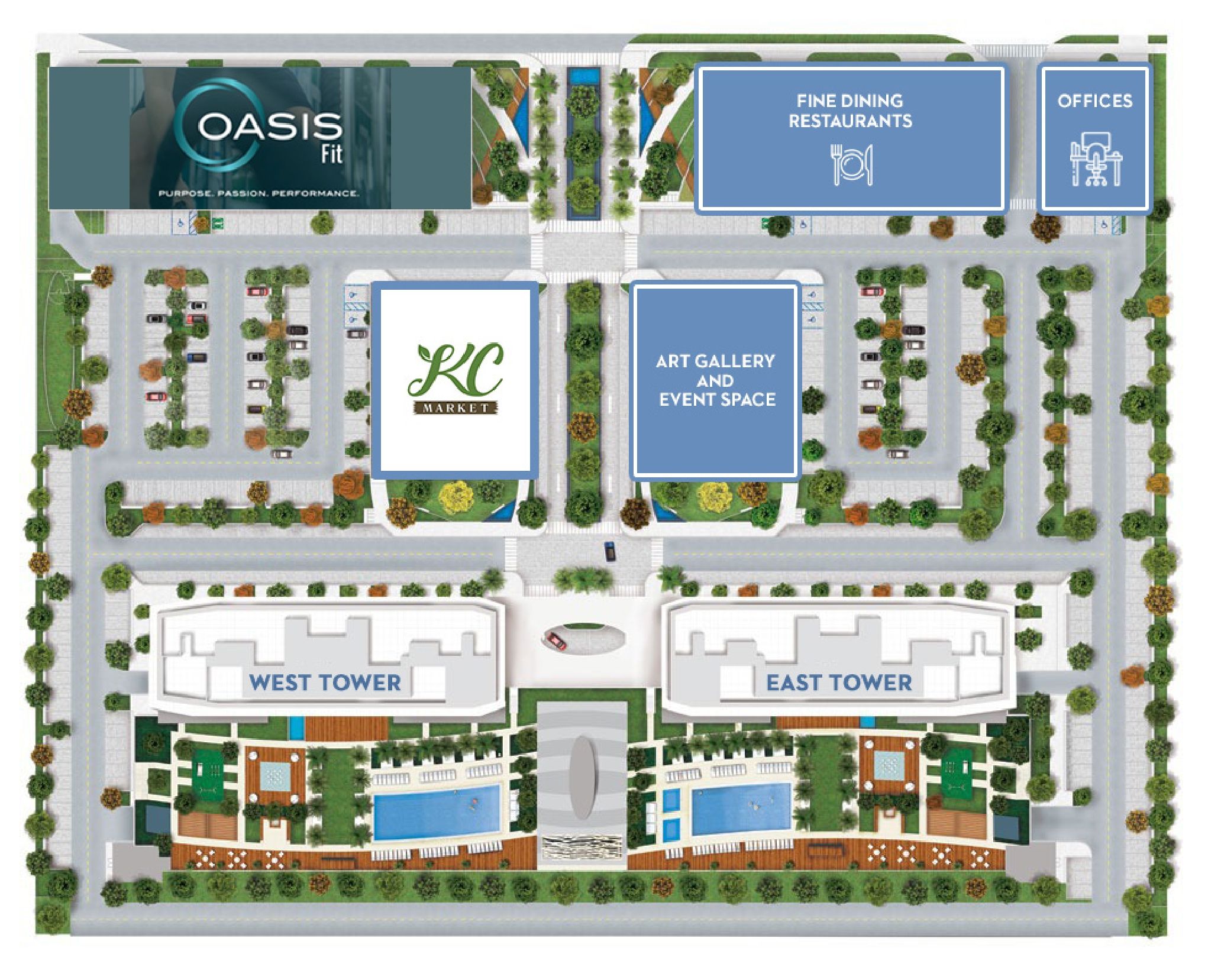 Oasis Hallandale — Site plan