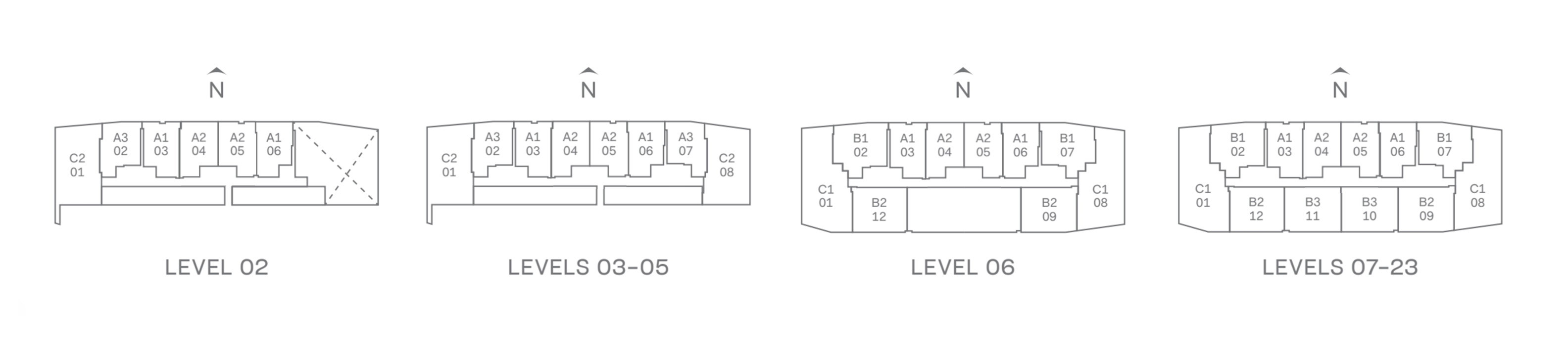 Oasis Hallandale — RESIDENCES - Floors 02 to 23