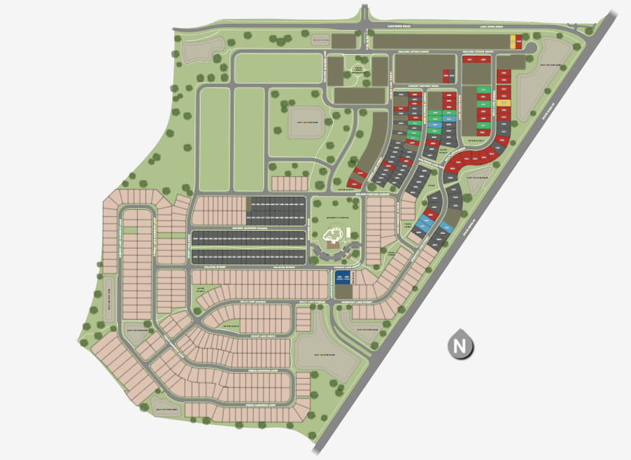 Trinity Lakes site plan