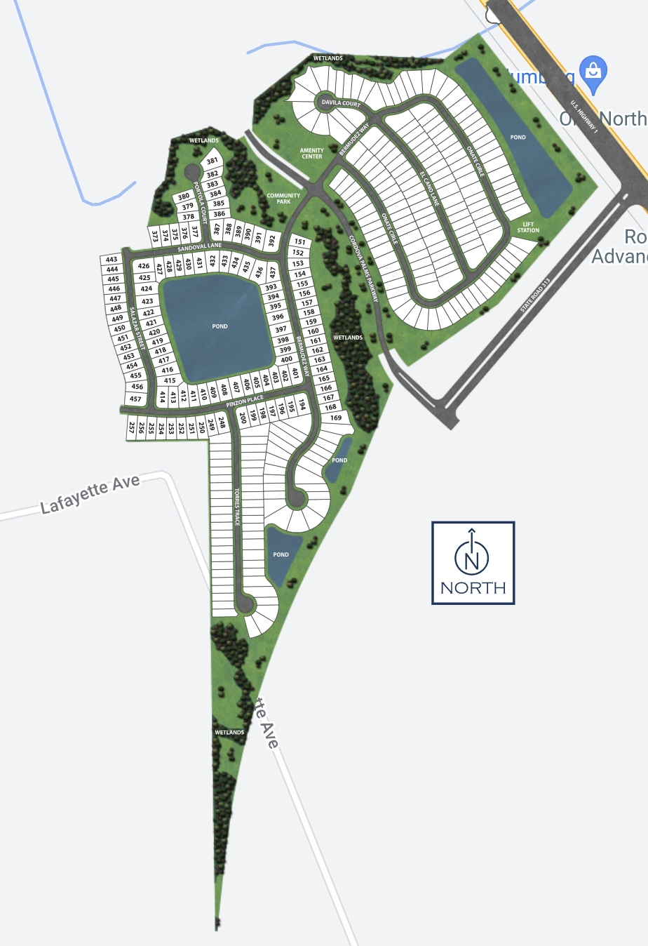 Cordova Palms site plan