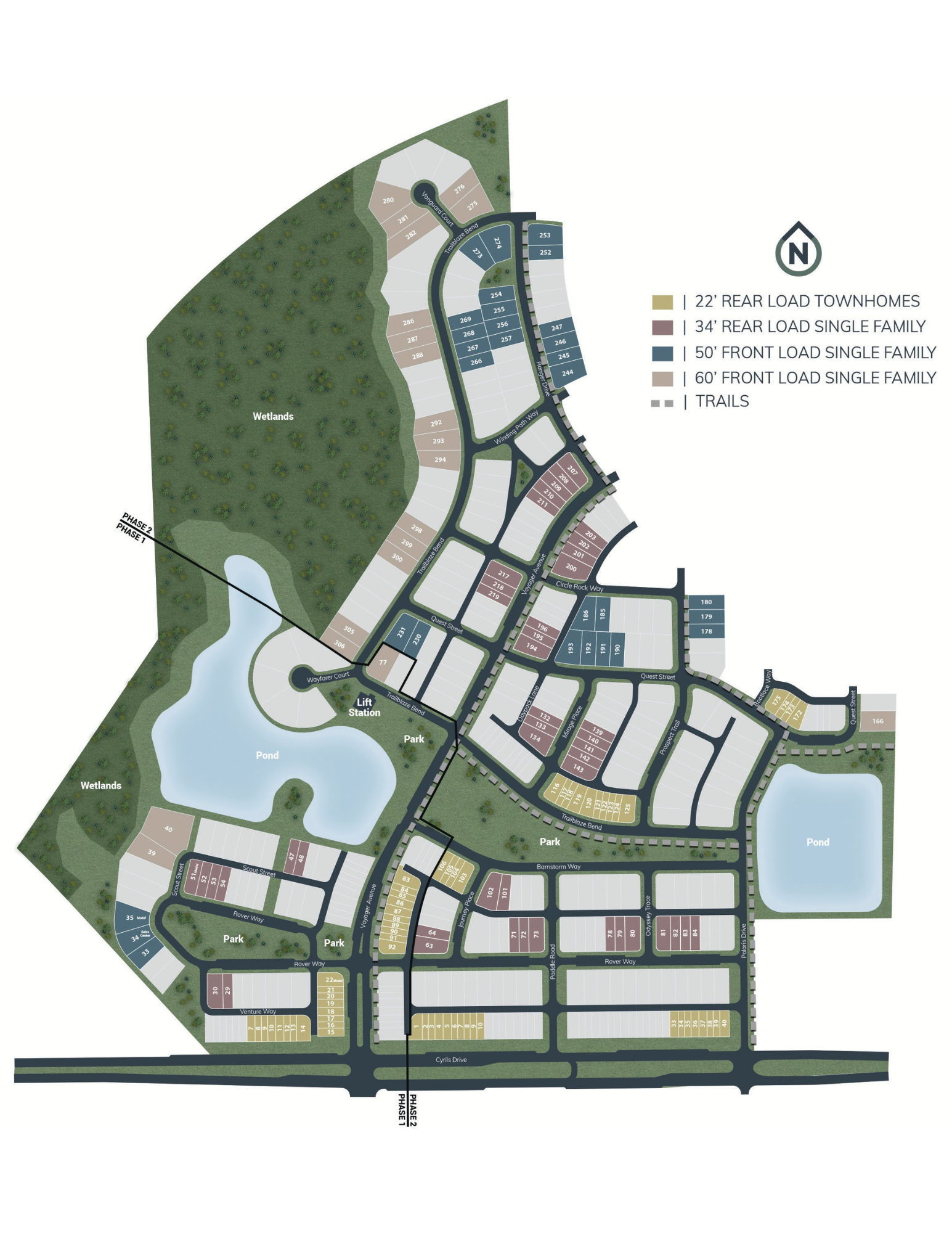 Weslyn Park in Sunbridge site plan