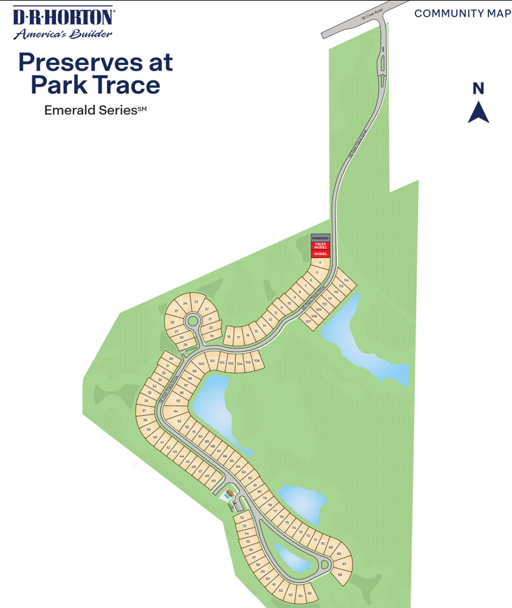 Preserves at Park Trace site plan