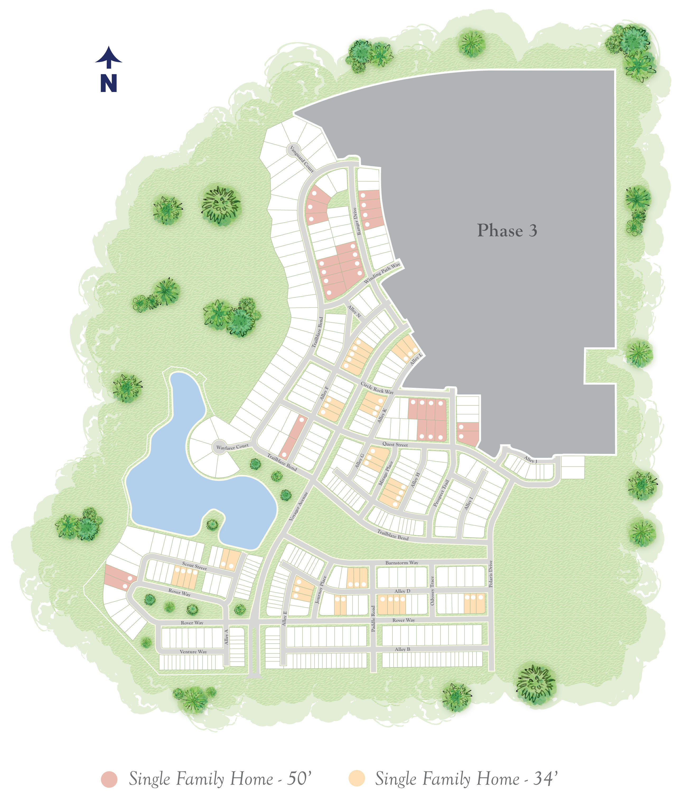 Weslyn Park in Sunbridge 34' site plan