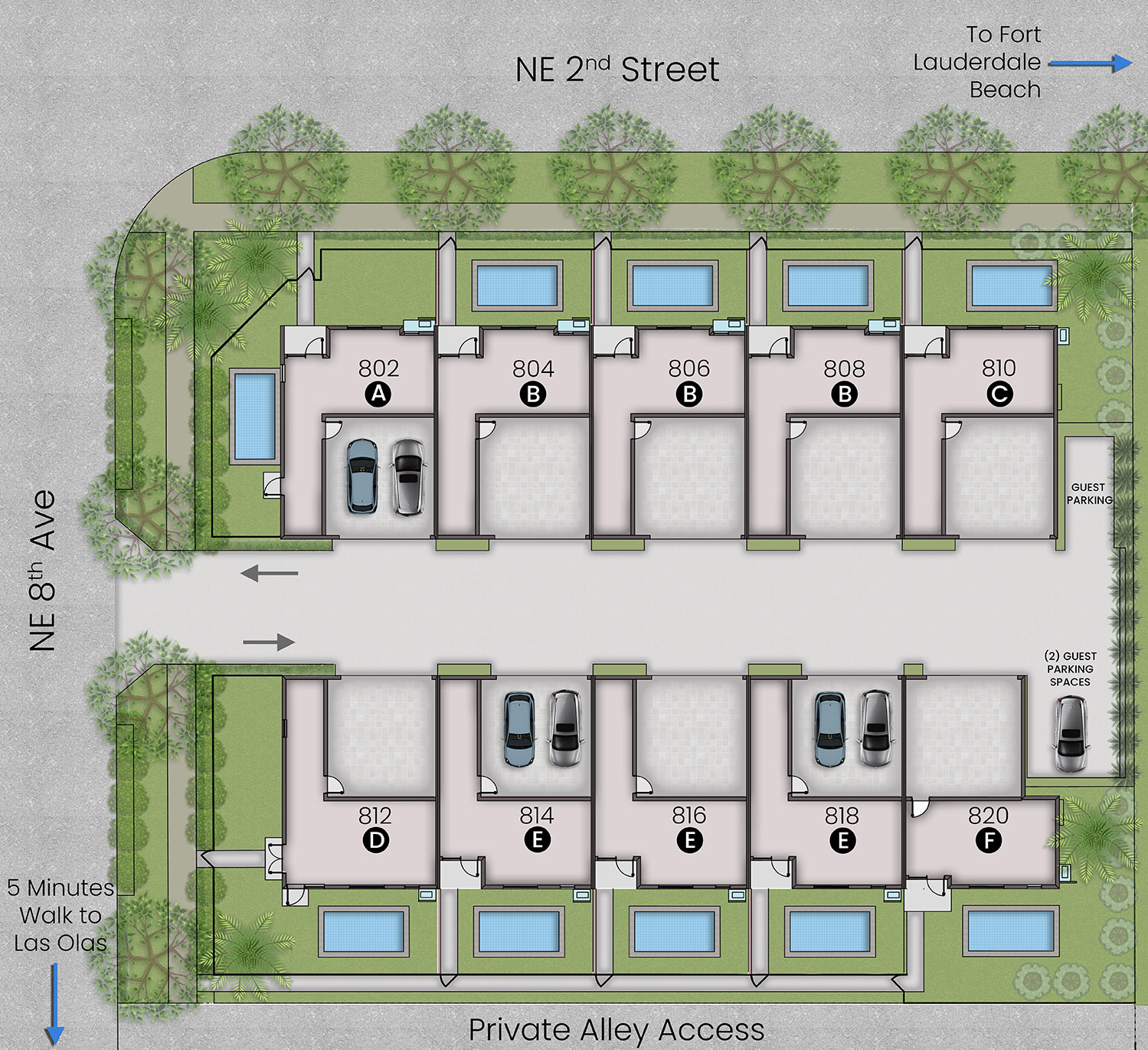 8Hundred North site plan