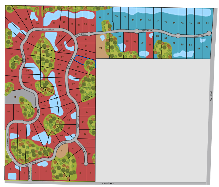 Hampton Lakes site plan