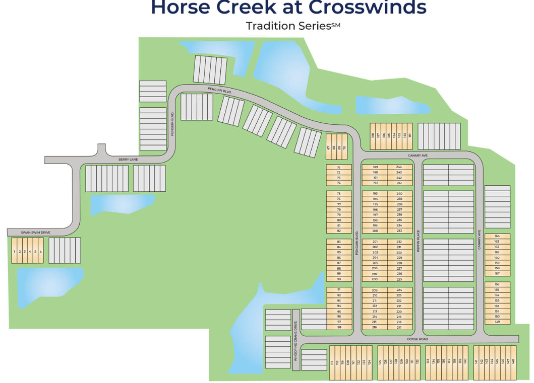 Horse Creek at Crosswinds Townhomes site plan