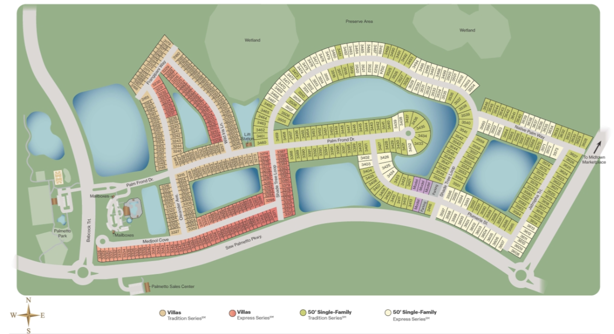Palmetto Landing at Babcock Ranch site plan