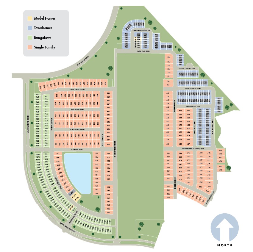 The Meadow at Crossprairie Townes site plan