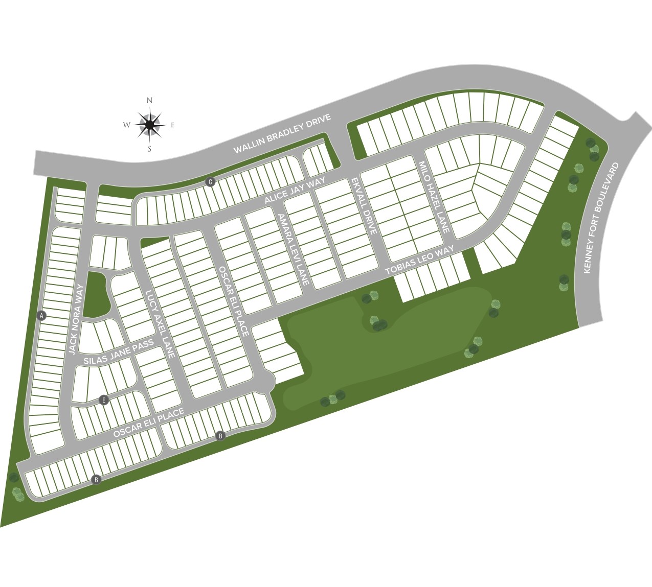 The Hollows at Avery Centre site plan