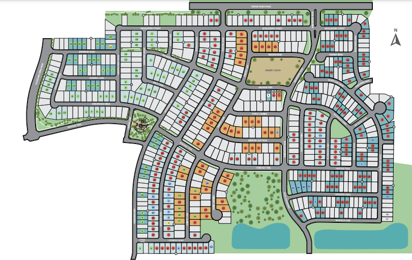 The Ridge at Northlake 60s site plan