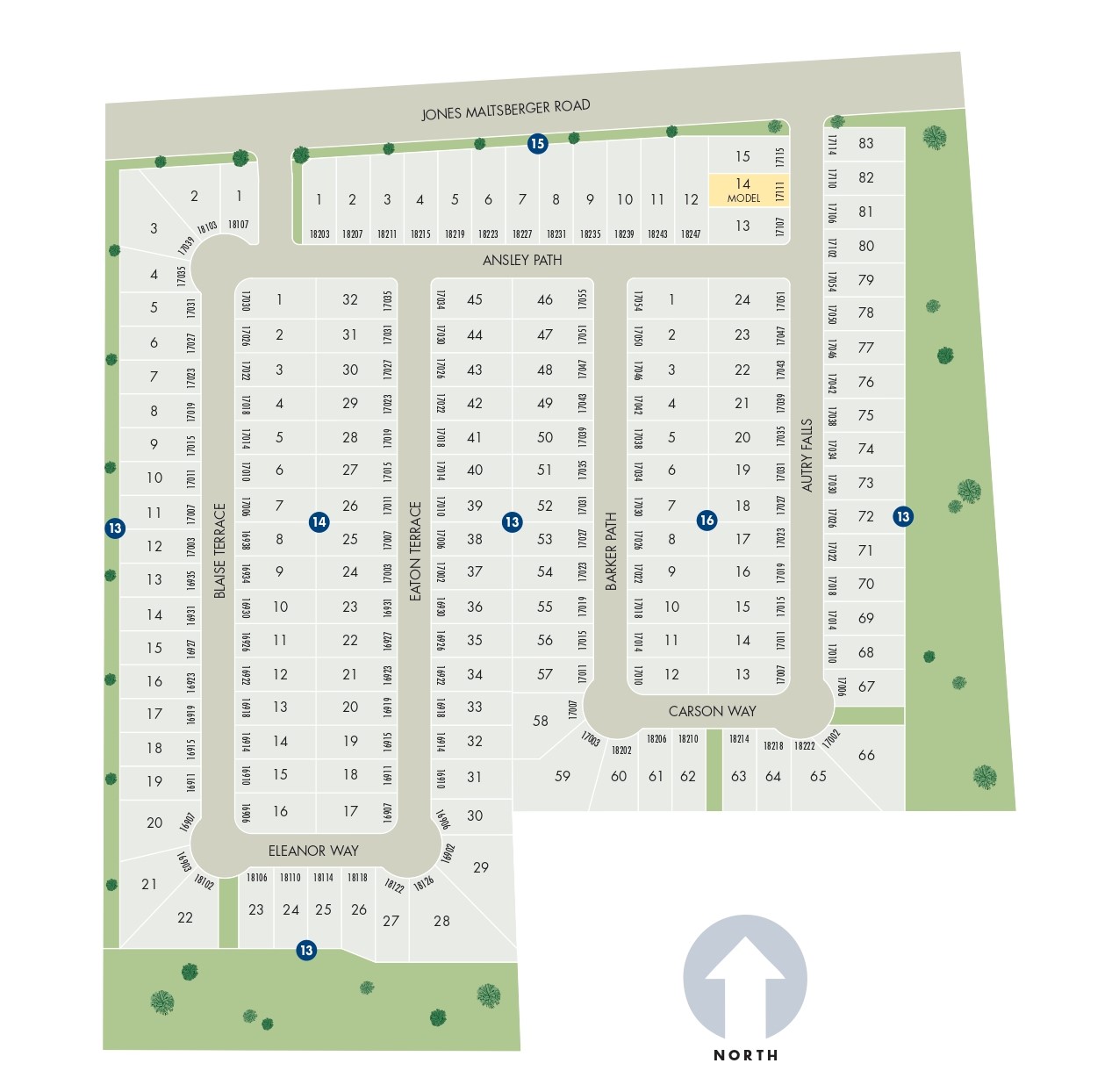 Autry Pond site plan