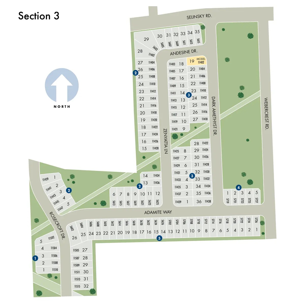 Webercrest Heights site plan