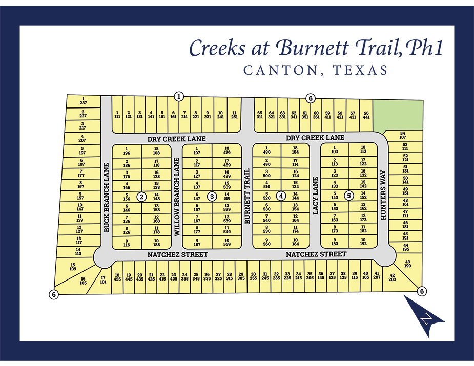 Creeks at Burnett Trail site plan