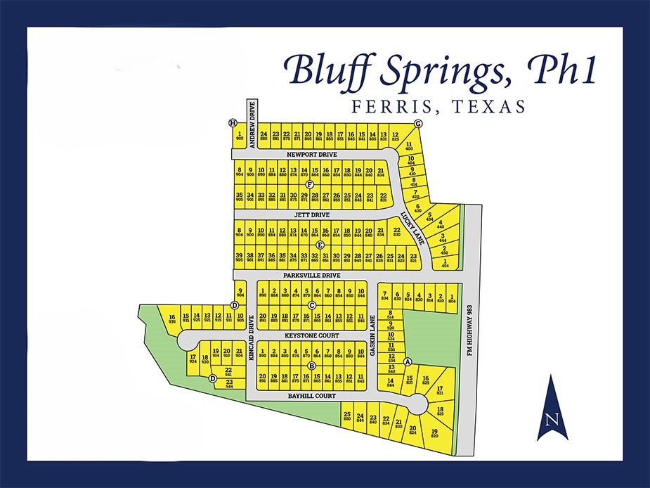 Bluff Springs site plan