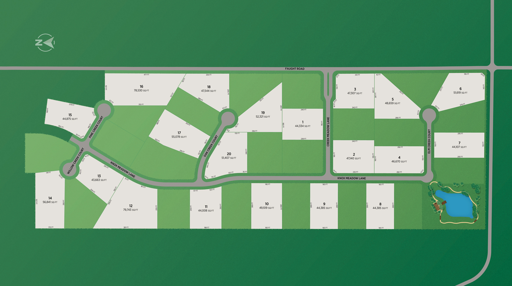 Creek Meadows West site plan