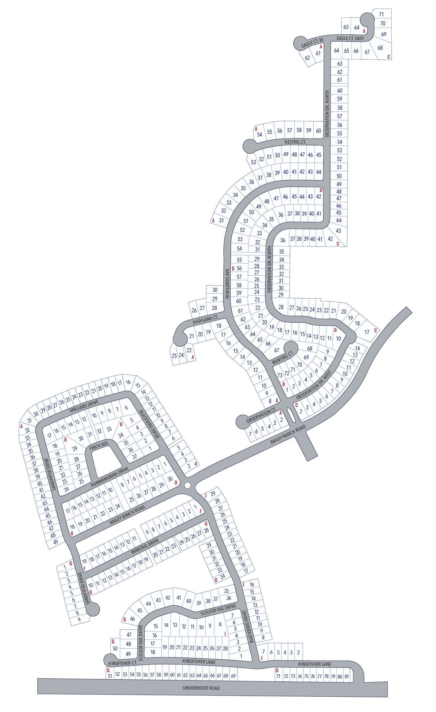 Parks of Aledo site plan