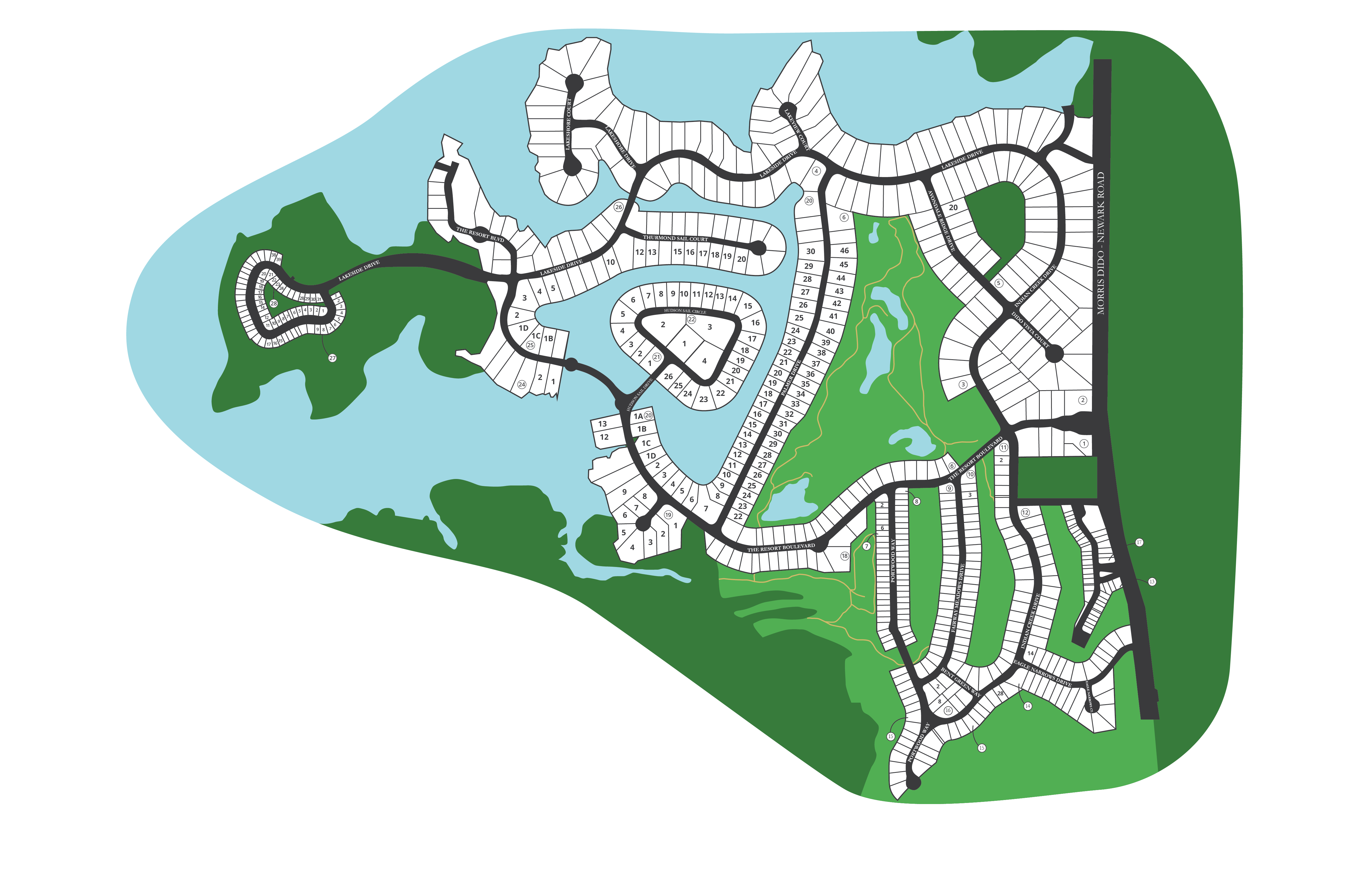 The Resort on Eagle Mt. Lake site plan
