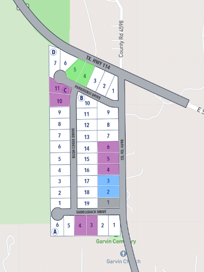 Saddleback Estates site plan