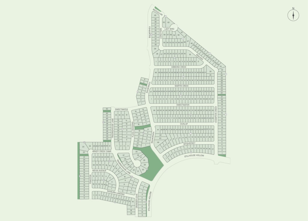 Cinco Lakes site plan