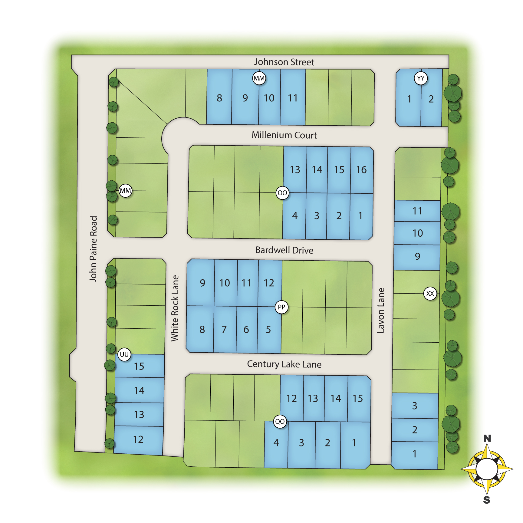 Country Lakes site plan