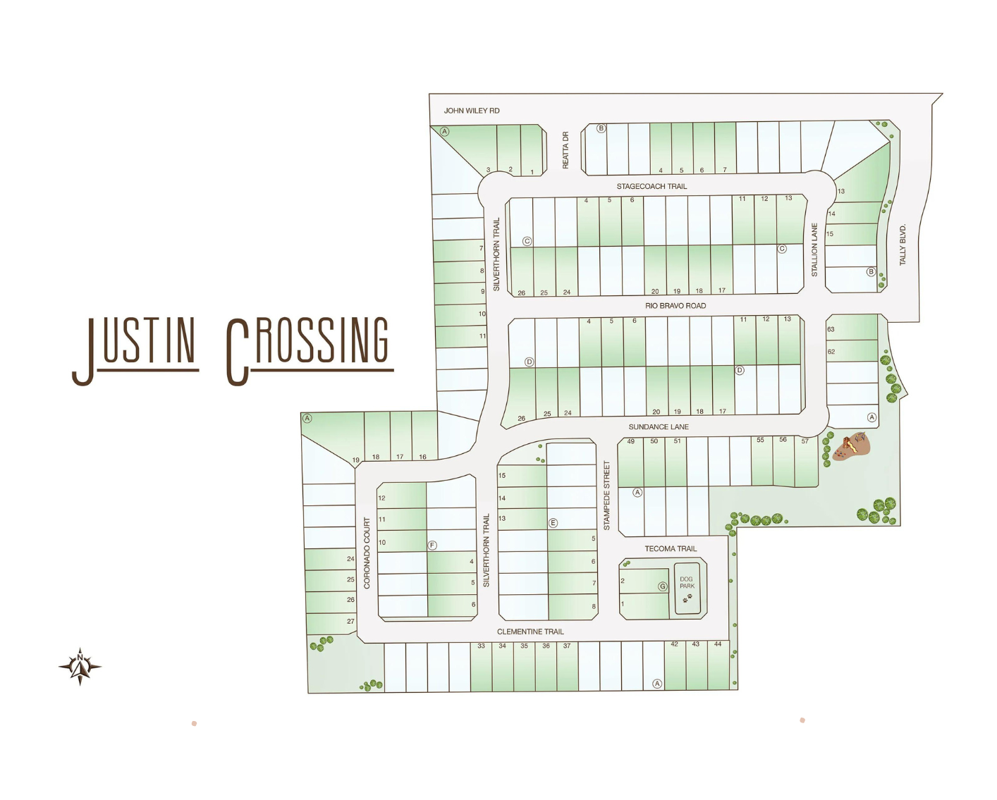 Justin Crossing site plan
