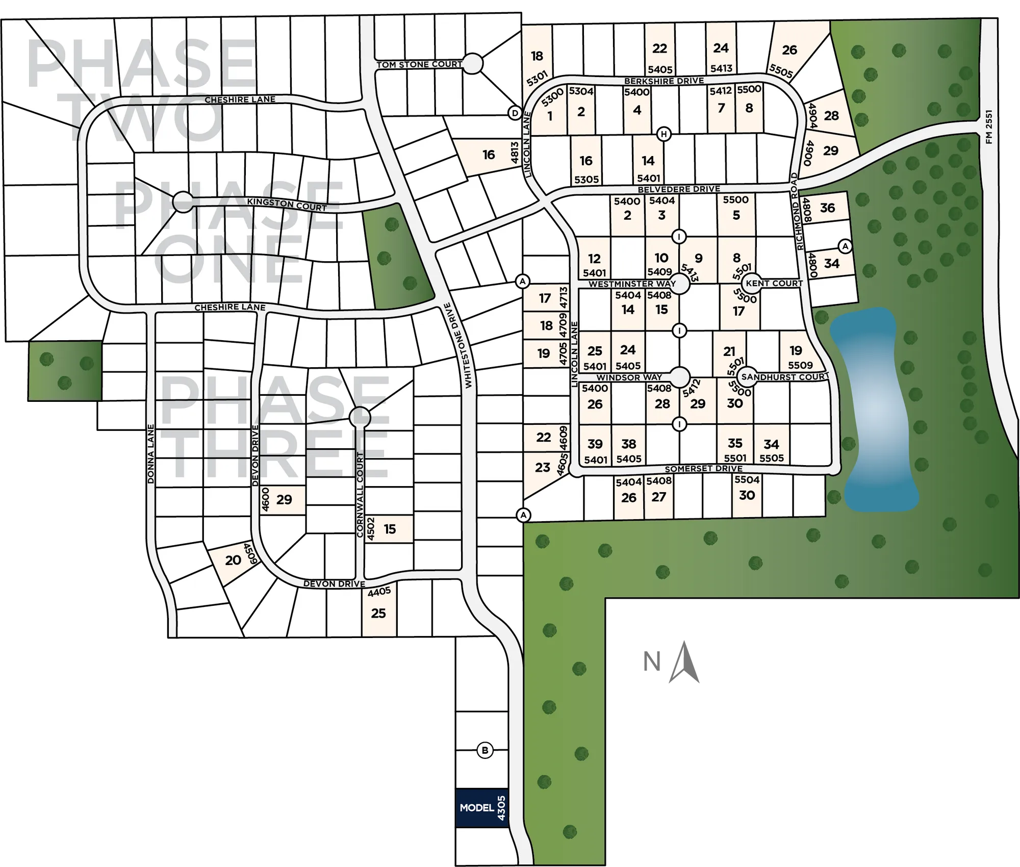 Whitestone Estates site plan