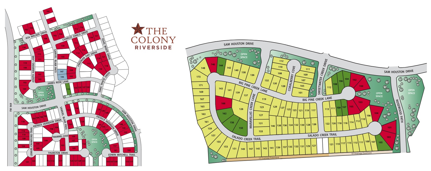 The Colony site plan
