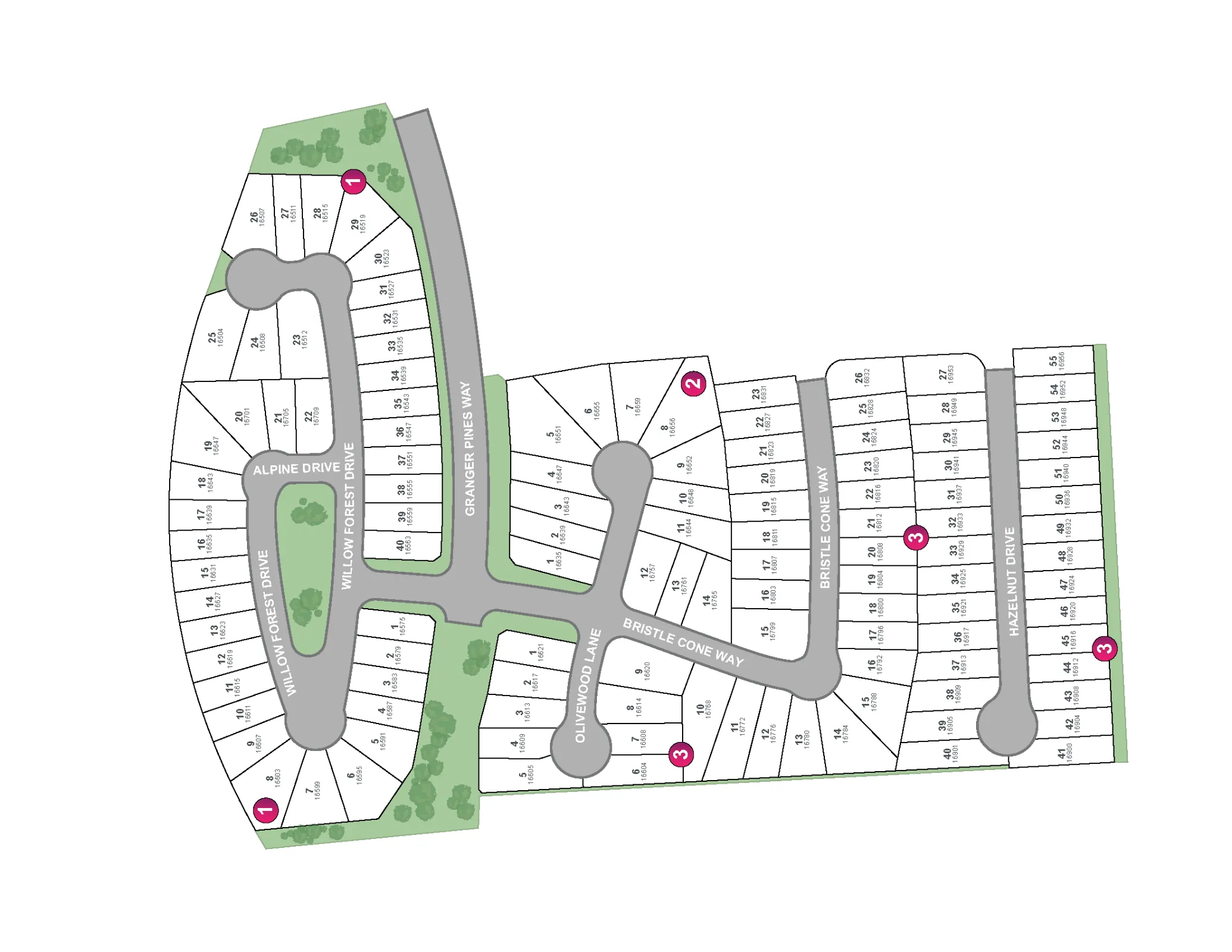 Granger Pines site plan