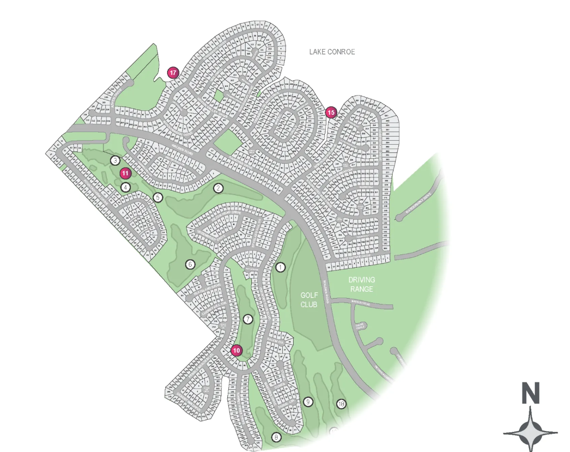 Walden on Lake Conroe site plan