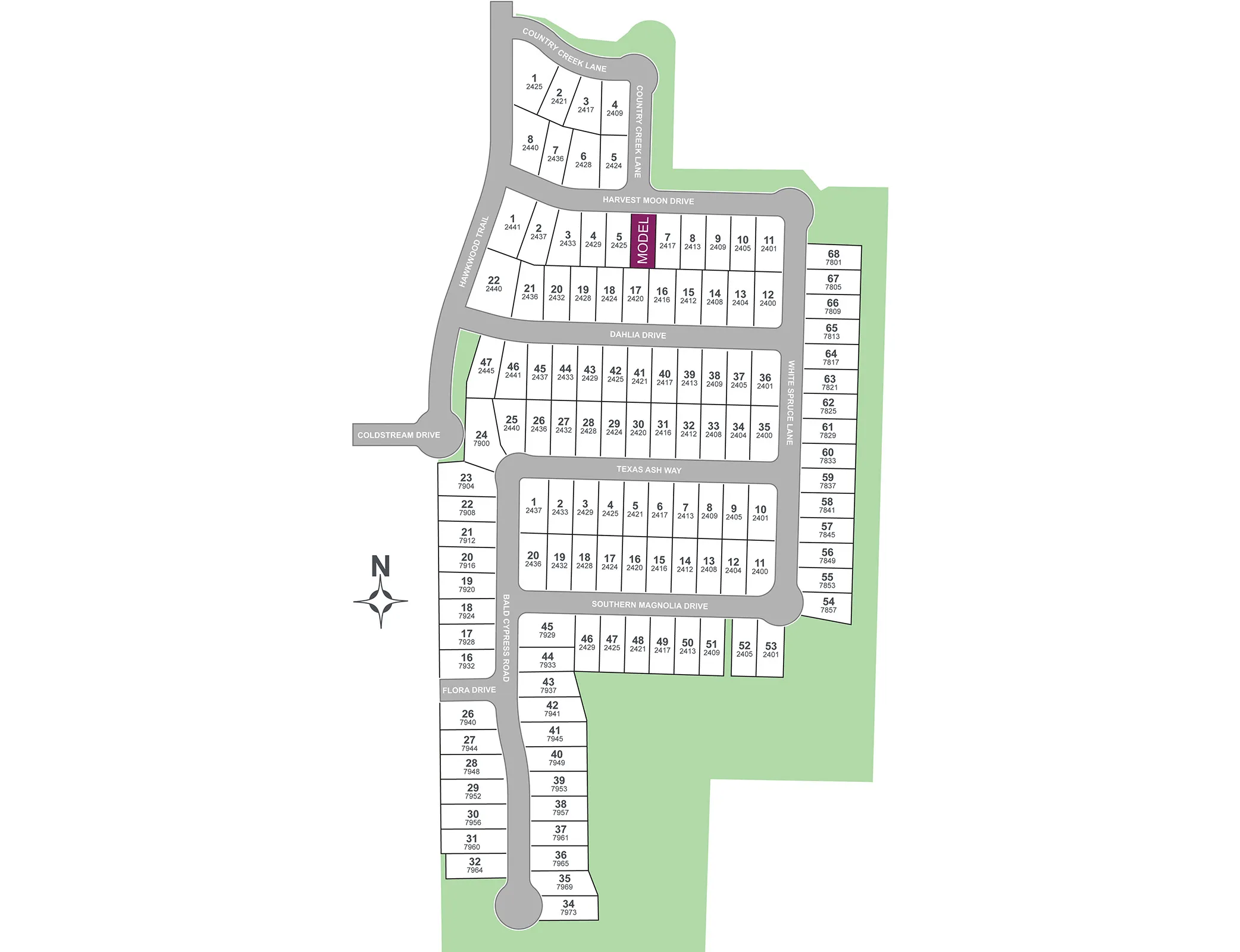 Sycamore Landing site plan