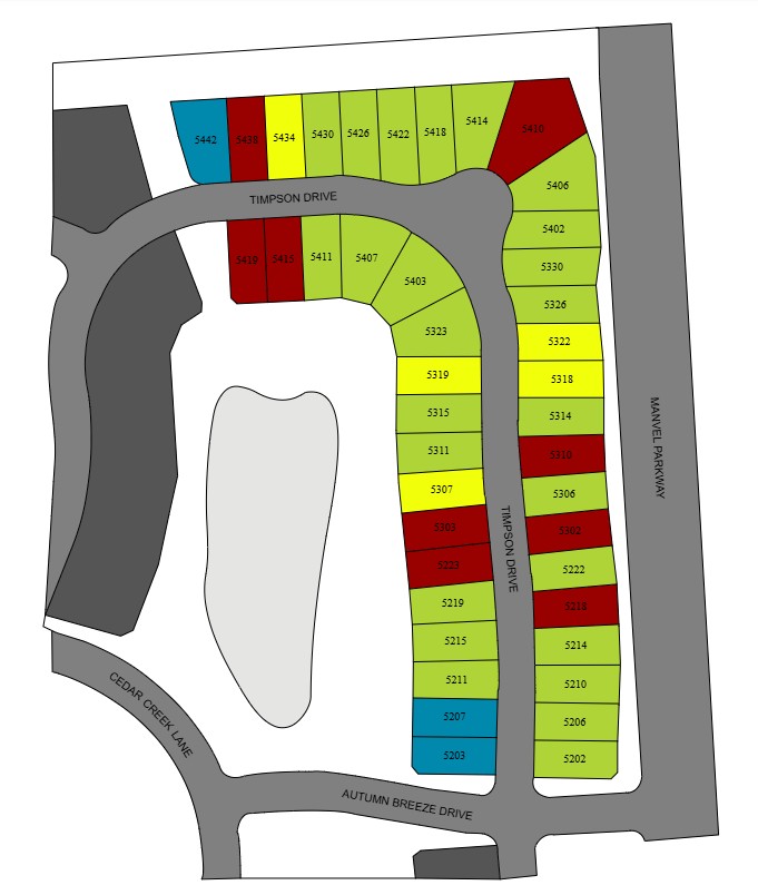 DEL BELLO LAKES 60' site plan