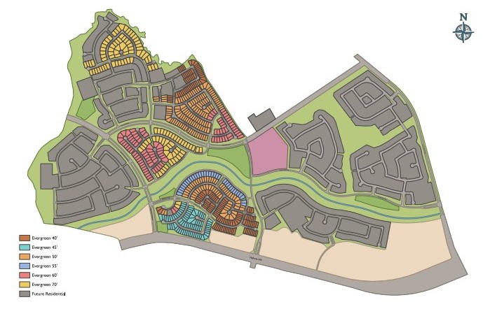 EVERGREEN 50' site plan