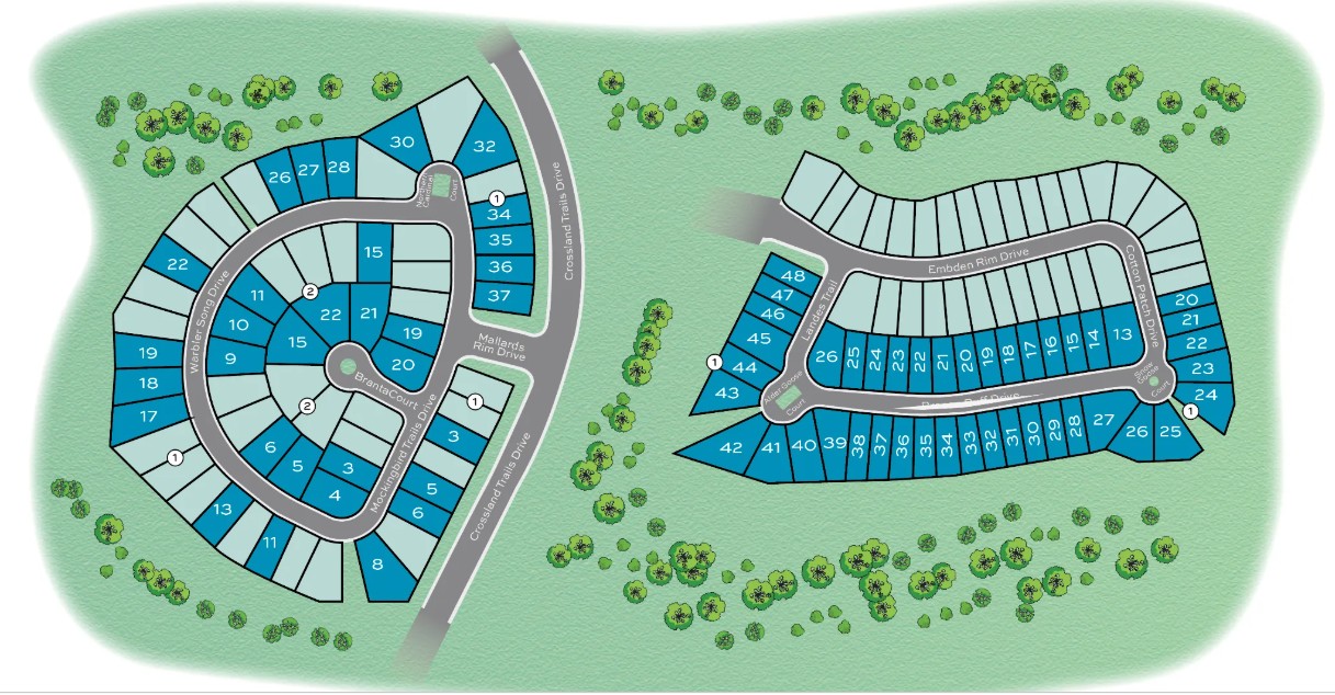 The Woodlands Hills site plan