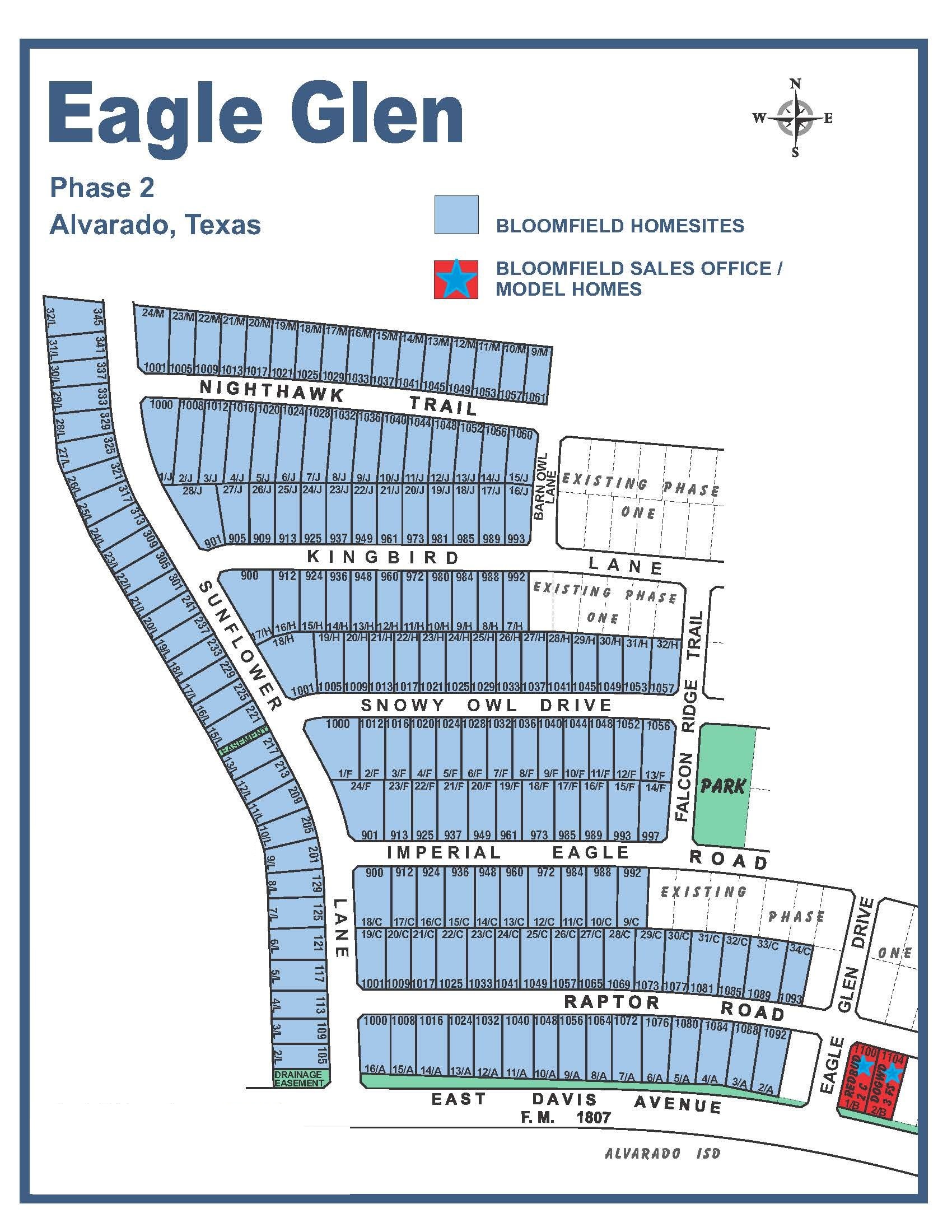 Eagle Glen site plan