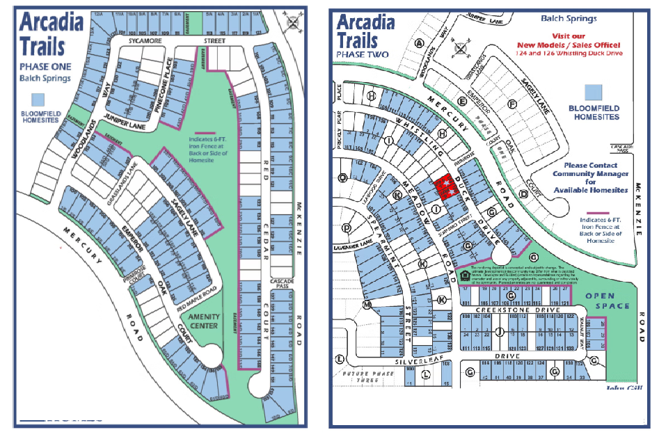 Arcadia Trails site plan