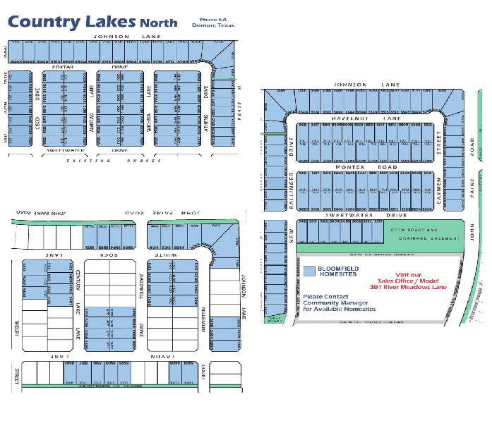 Country Lakes site plan