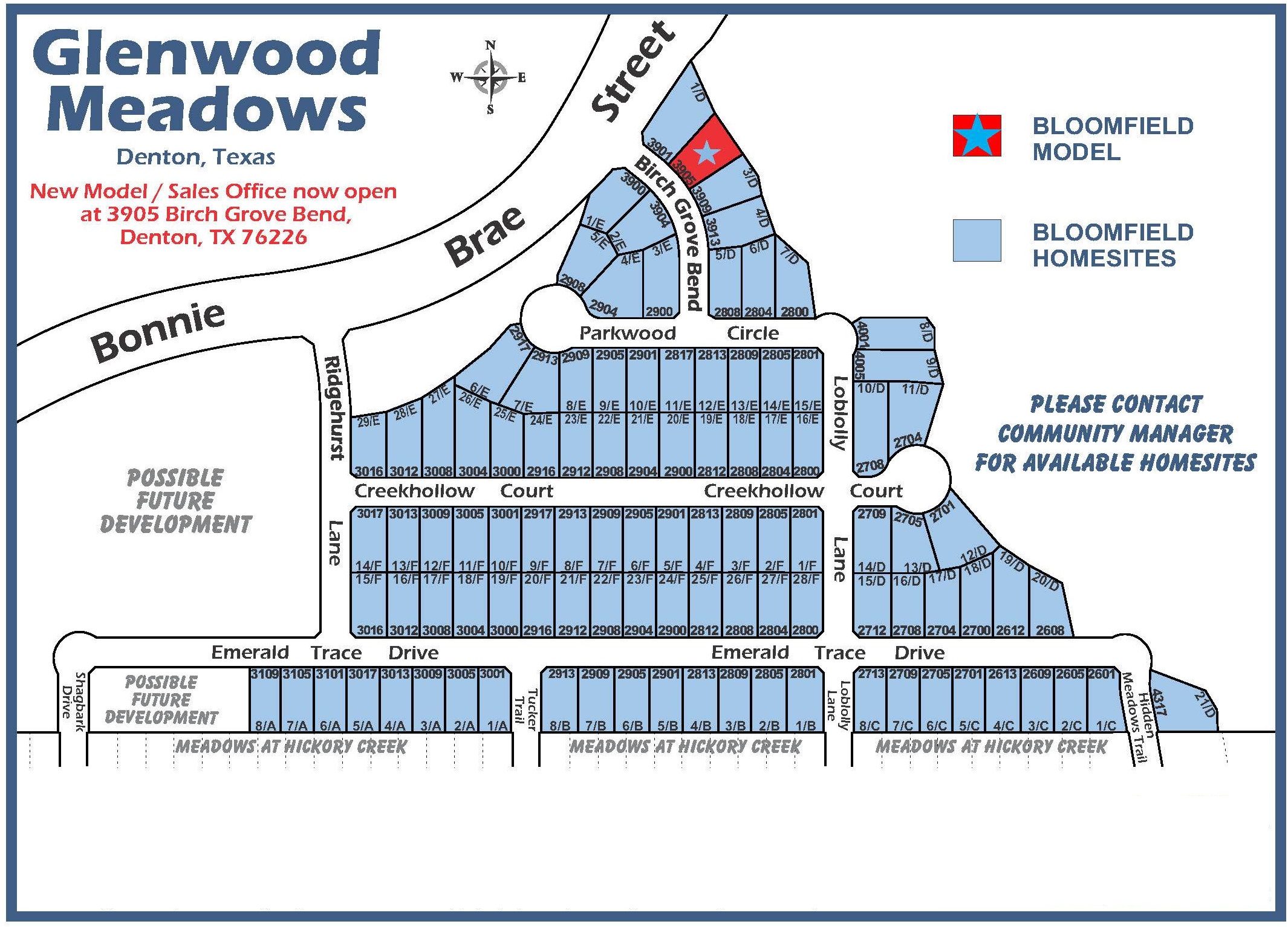 Glenwood Meadows site plan