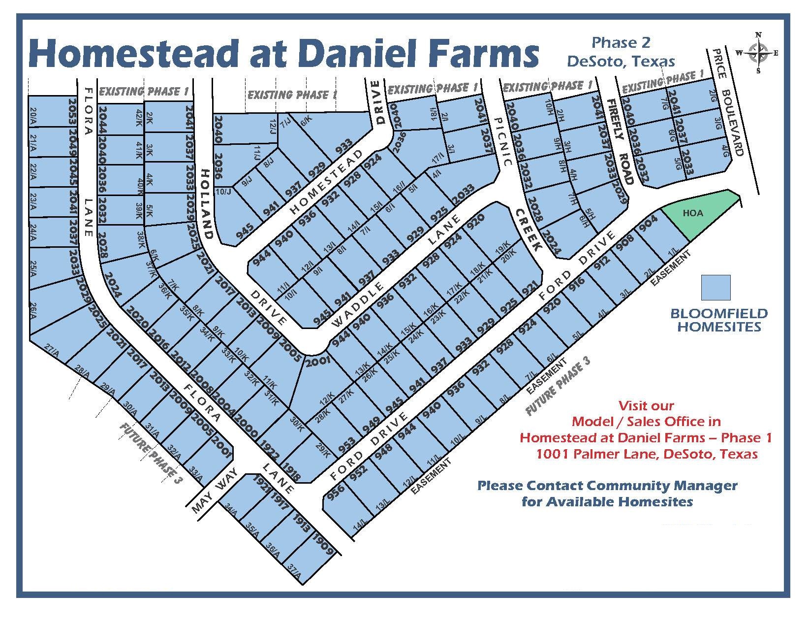 Homestead at Daniel Farms site plan