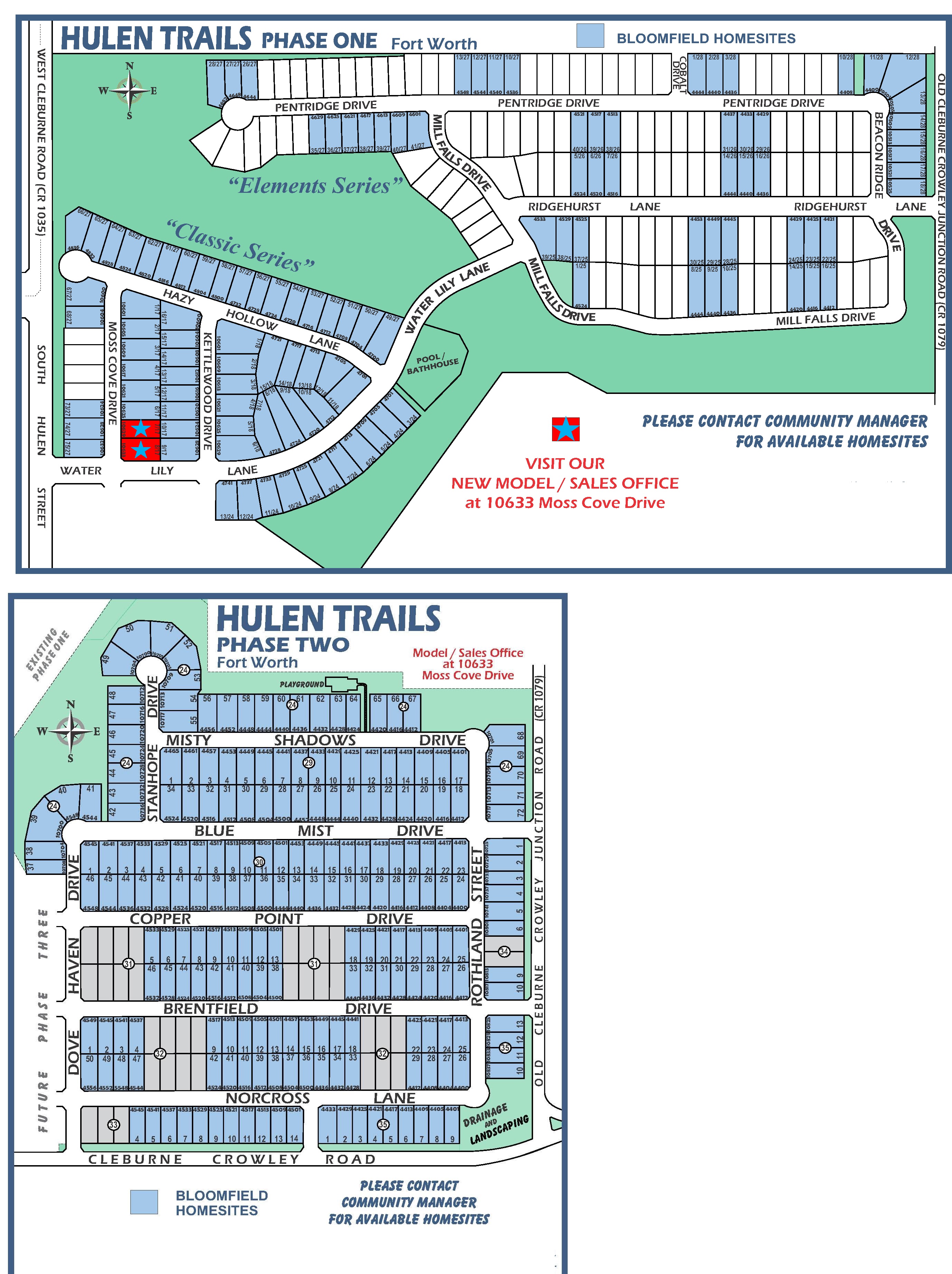 Hulen Trails site plan