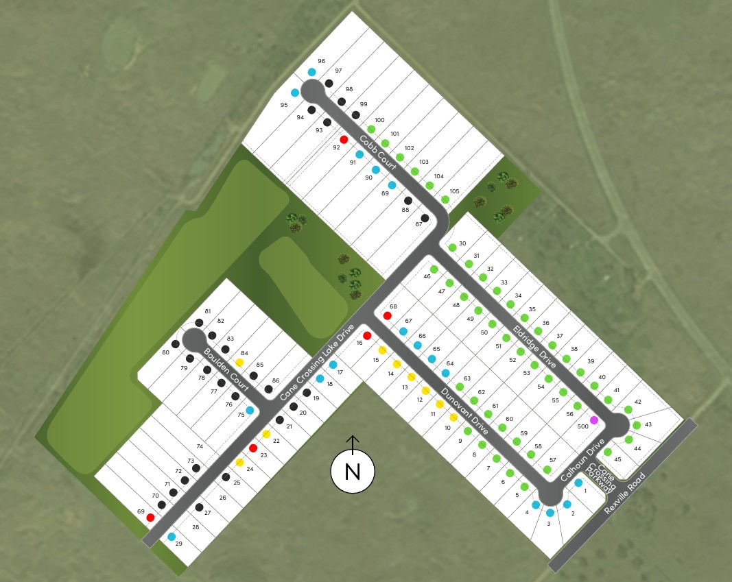 CANE CROSSING ESTATES site plan