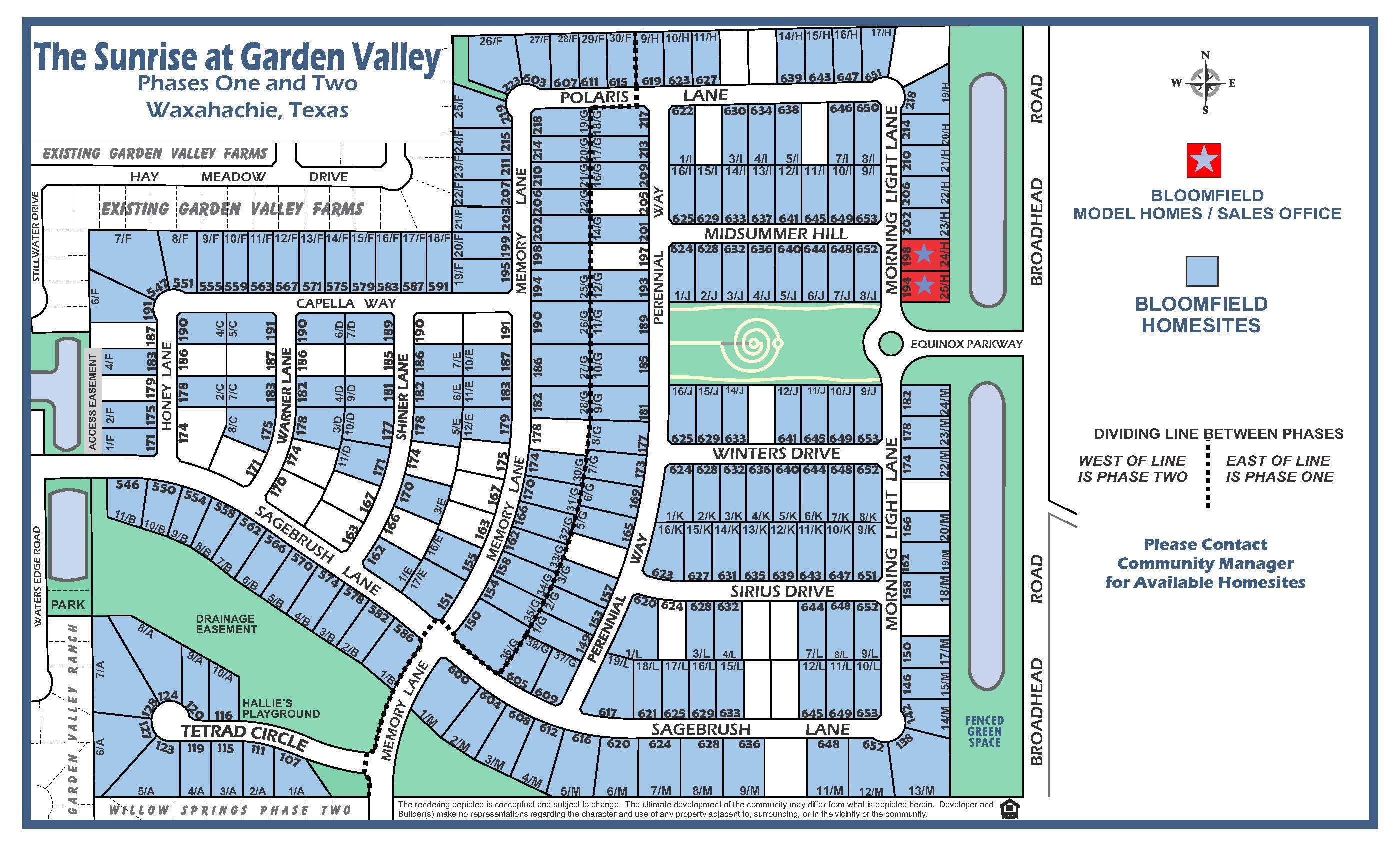 Sunrise at Garden Valley site plan