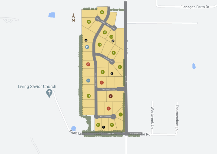 Creek Meadows West site plan