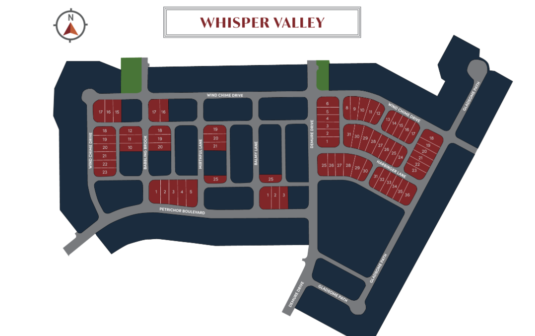WHISPER VALLEY site plan