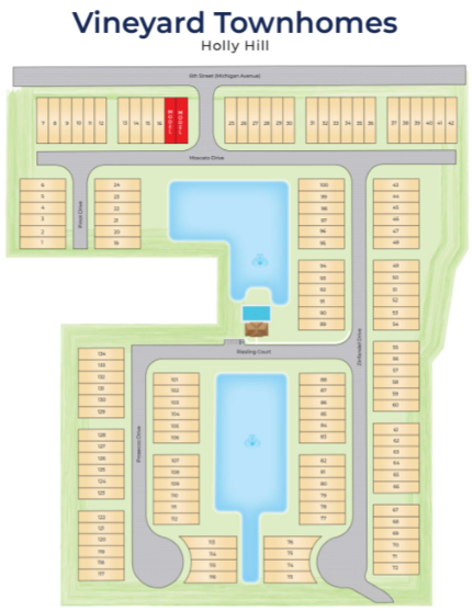 The Vineyards Townhomes site plan