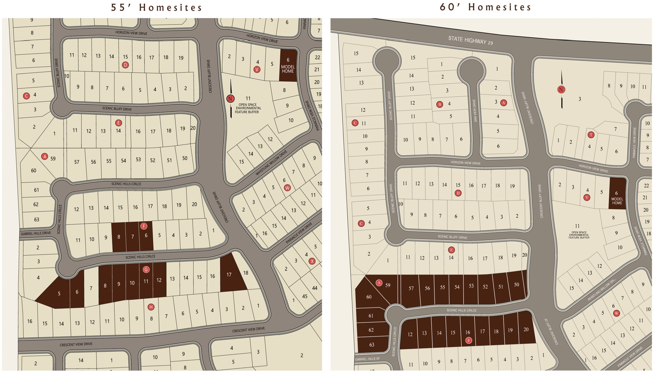 Crescent Bluff site plan